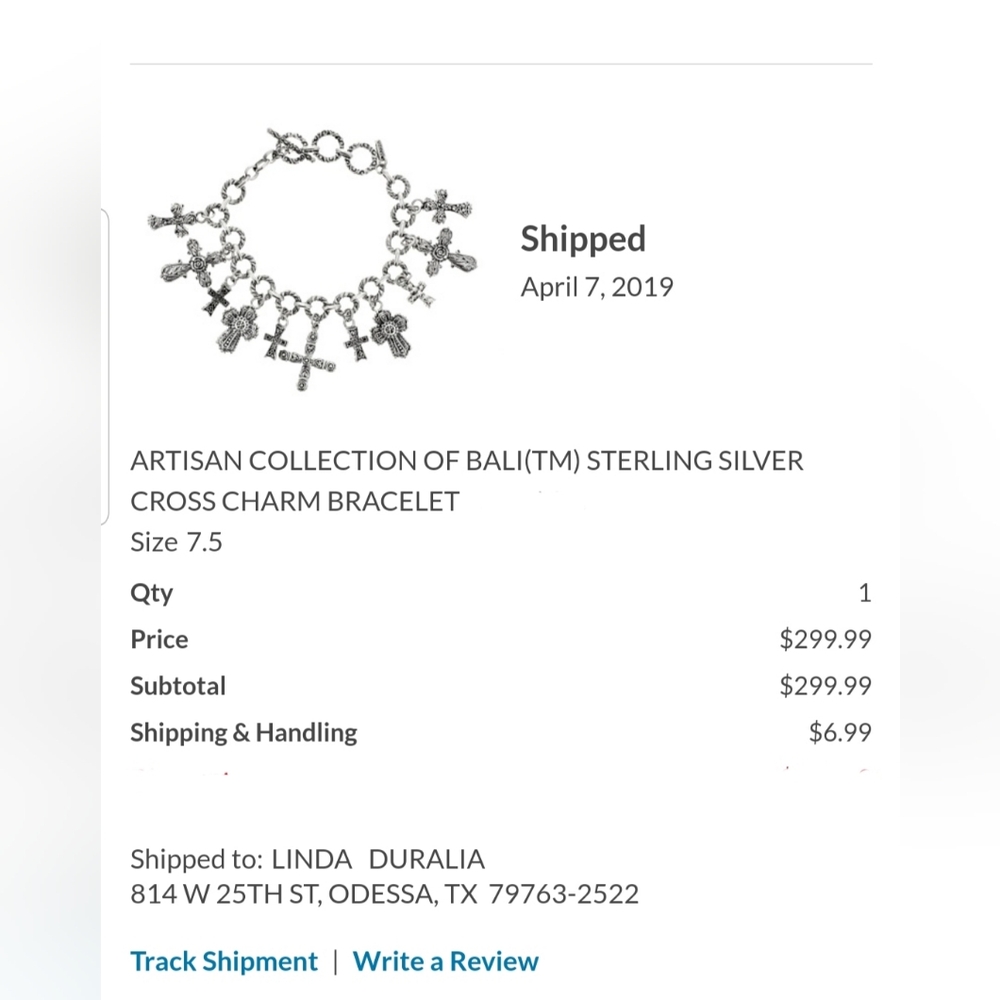SARDA ARTISAN OF BALI COLLECTION JTV 925 SS CROSS CHARM SET NWOT J#22 - Picture 9 of 10